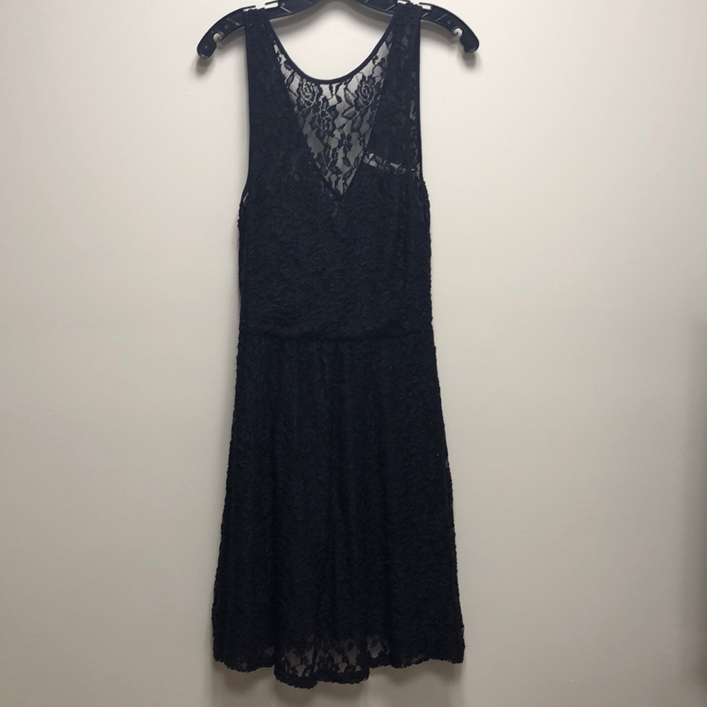 Bethany Mota Black Floral Dress Size Large